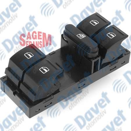 SAGEMFR 400110 Cam Acma Dugmesi Dortlu On Sol Golf 5 Plus - Jetta - Passat